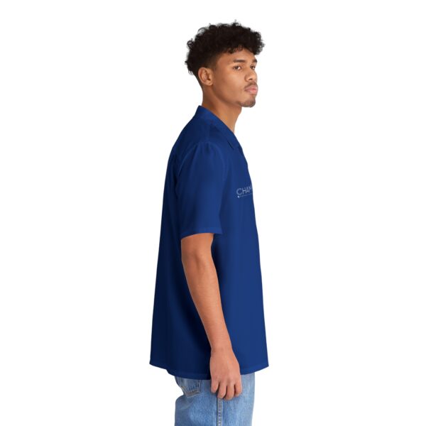 CHAMP1 Logo Button Up Shirt (Blue) - Image 5