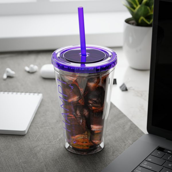 Awareness Day CHAMP1 Tumbler with Straw, 16oz - Image 6