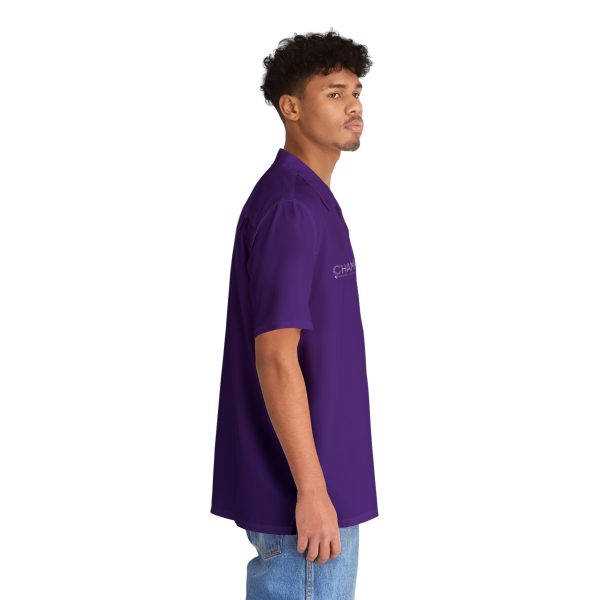 CHAMP1 Logo Button Up Shirt (Purple) - Image 5