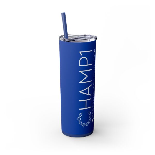 Skinny Tumbler with Straw, 20oz (Blue)