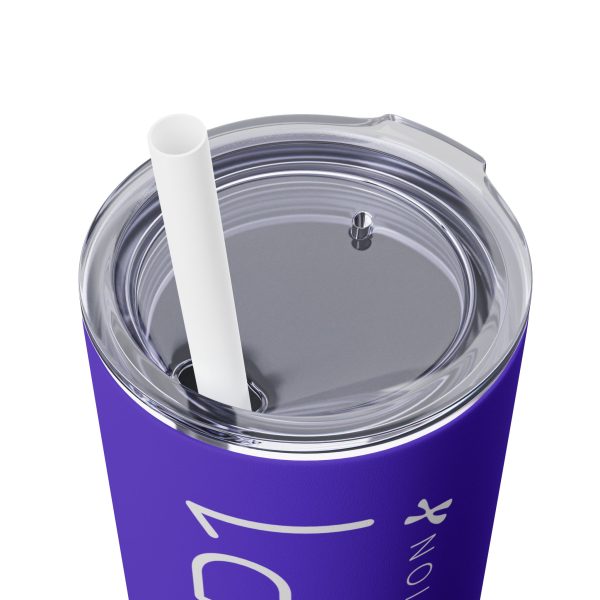 Skinny Tumbler with Straw, 20oz (Purple) - Image 7