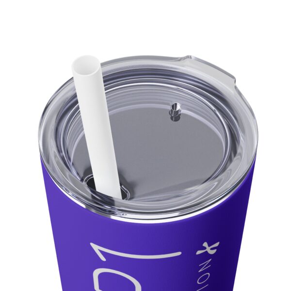 Awareness Day Skinny Tumbler with Straw, 20oz - Image 7