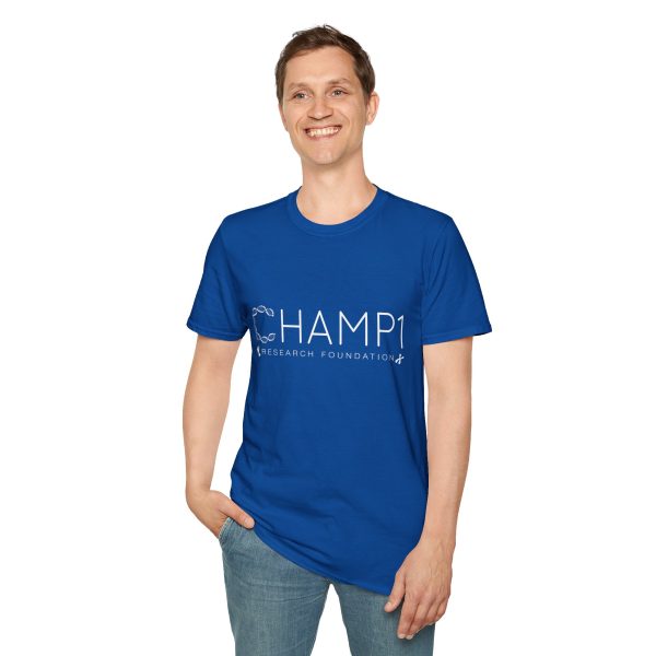 Unisex CHAMP1 Large Logo Tee (Blue) - Image 7