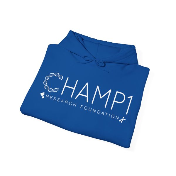 Unisex Hooded CHAMP1 Logo Sweatshirt (Blue or Purple) - Image 5