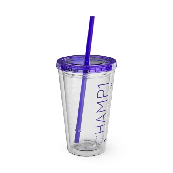 Awareness Day CHAMP1 Tumbler with Straw, 16oz