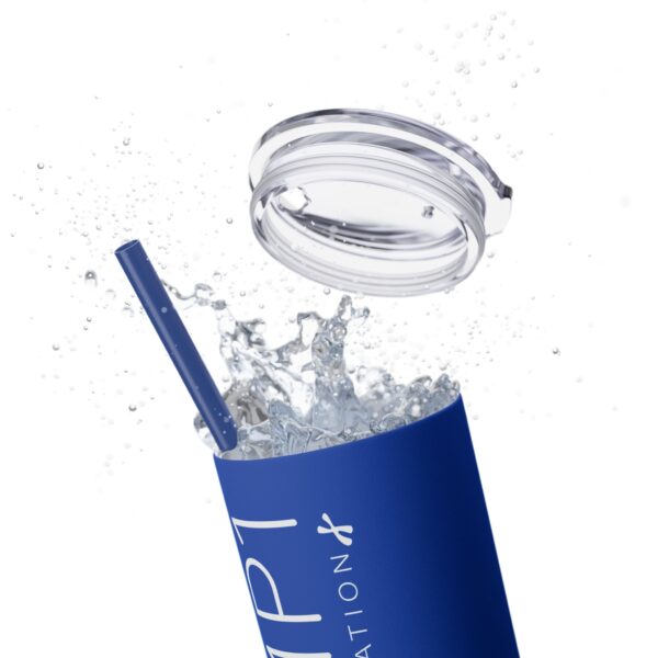 Skinny Tumbler with Straw, 20oz (Blue) - Image 8