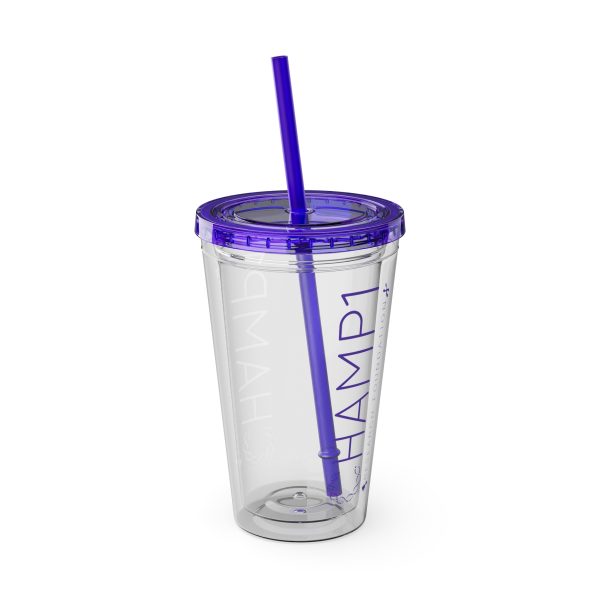 Awareness Day CHAMP1 Tumbler with Straw, 16oz - Image 3