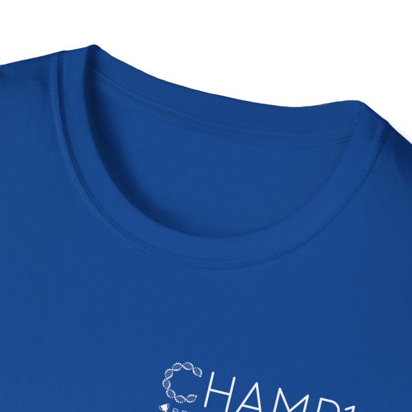 Unisex CHAMP1 Logo Tee (Blue) - Image 3