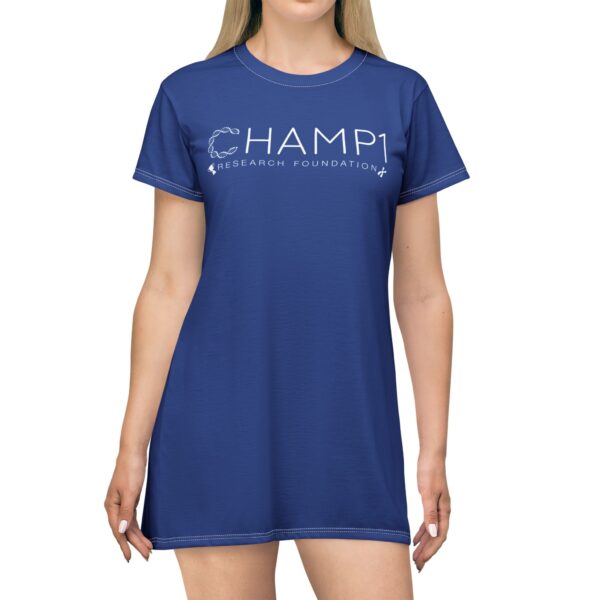 CHAMP1 Logo T-Shirt Dress (Blue)