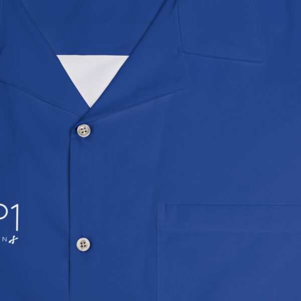 CHAMP1 Logo Button Up Shirt (Blue) - Image 7