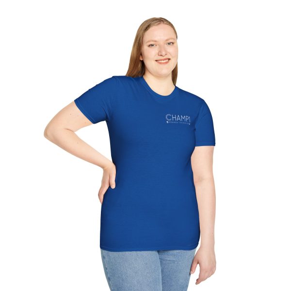 Unisex CHAMP1 Logo Tee (Blue) - Image 5