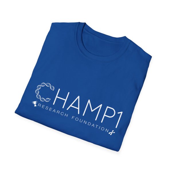 Unisex CHAMP1 Large Logo Tee (Blue) - Image 4