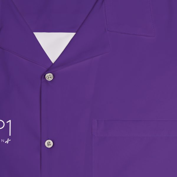 CHAMP1 Logo Button Up Shirt (Purple) - Image 7