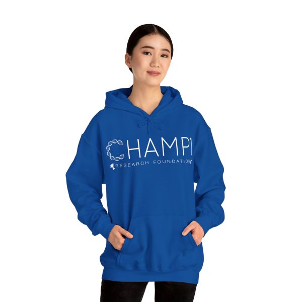 Unisex Hooded CHAMP1 Logo Sweatshirt (Blue or Purple) - Image 7