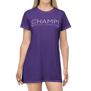 CHAMP1 Logo T-Shirt Dress (Purple)