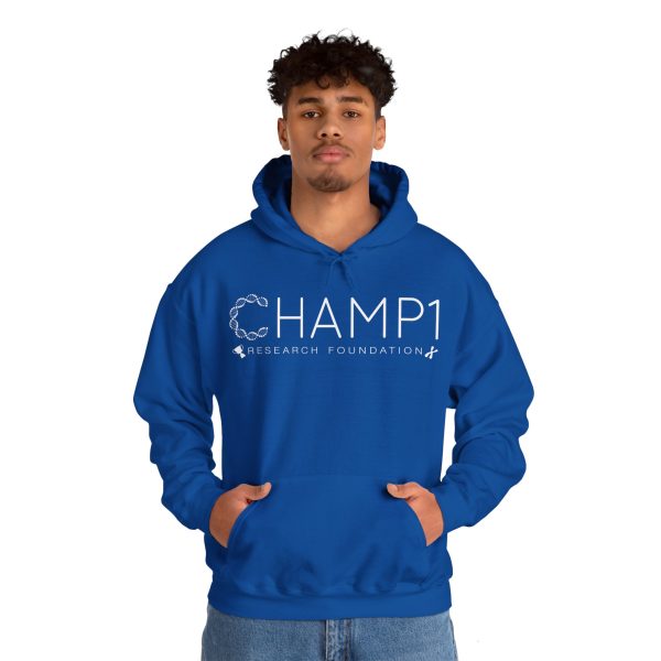 Unisex Hooded CHAMP1 Logo Sweatshirt (Blue or Purple) - Image 8