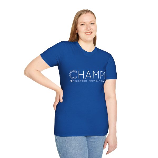 Unisex CHAMP1 Large Logo Tee (Blue) - Image 5