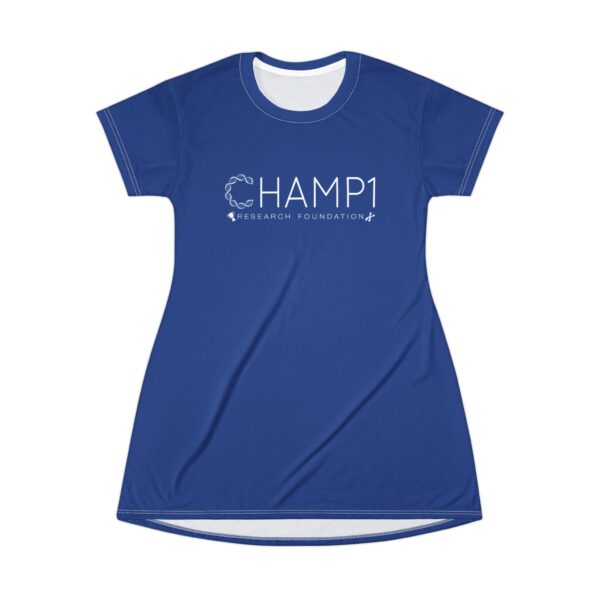 CHAMP1 Logo T-Shirt Dress (Blue) - Image 2