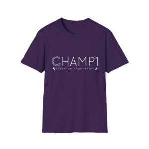 Unisex CHAMP1 Large Logo Tee (Blue or Purple)